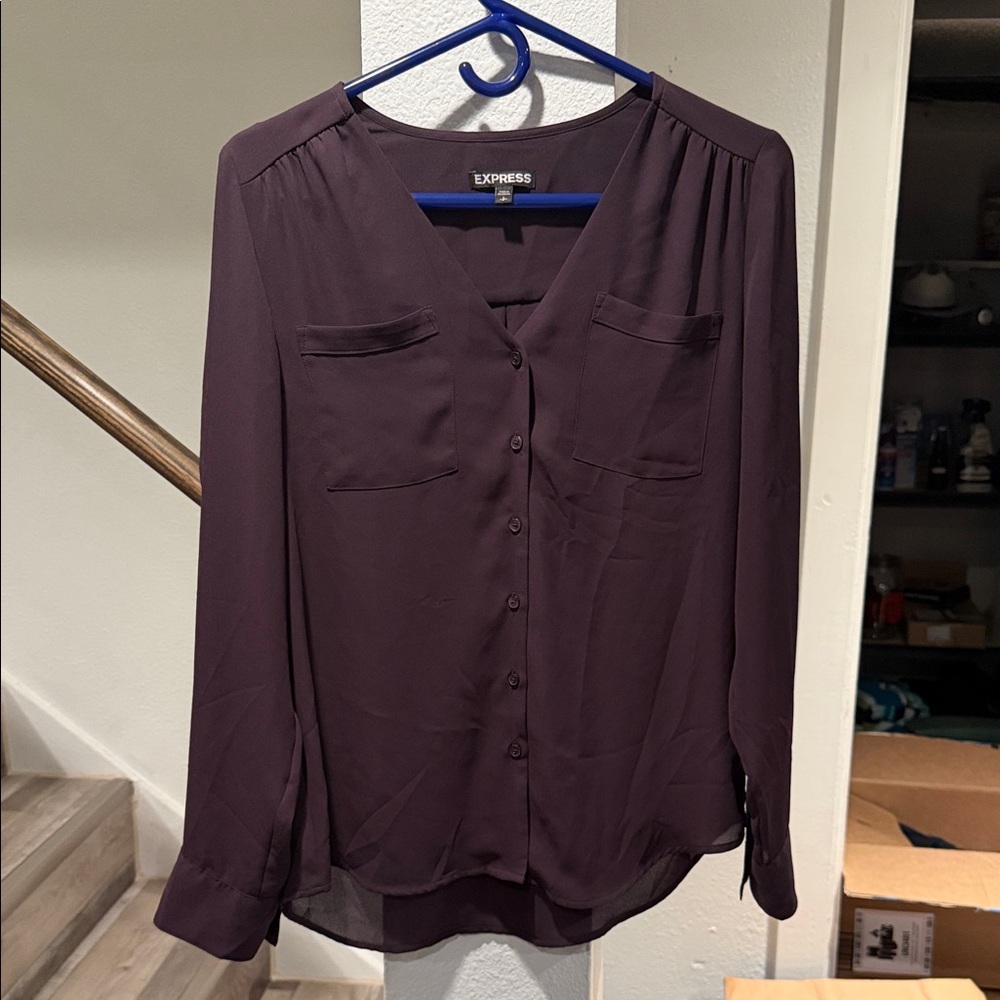 Express Women's Deep Purple Blouse